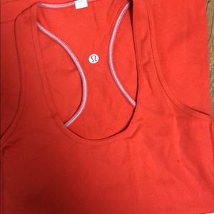 Red lululemon athletic tank top